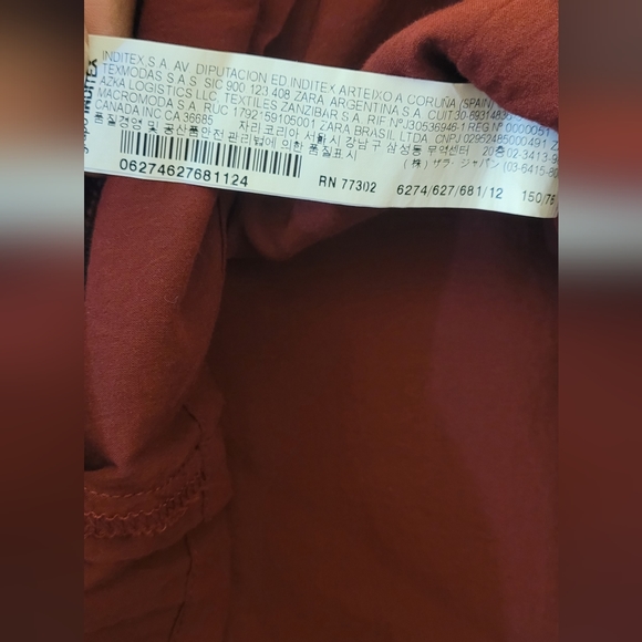 ZARA Black/Burgundy Pattern Dress sz 11/12 girls - Picture 3 of 6